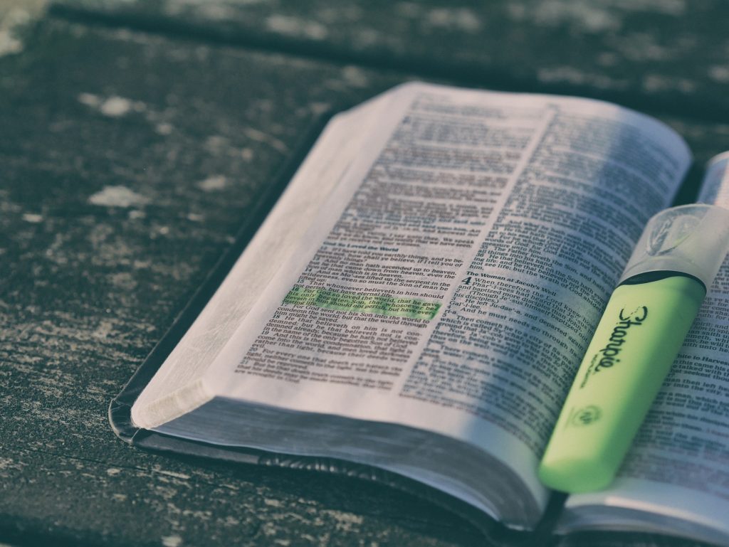 Pexels. (2016, November 29). Bible Book Highlighter - Free photo on Pixabay. Pixabay.com. https://pixabay.com/photos/bible-book-highlighter-pages-text-1867195/
